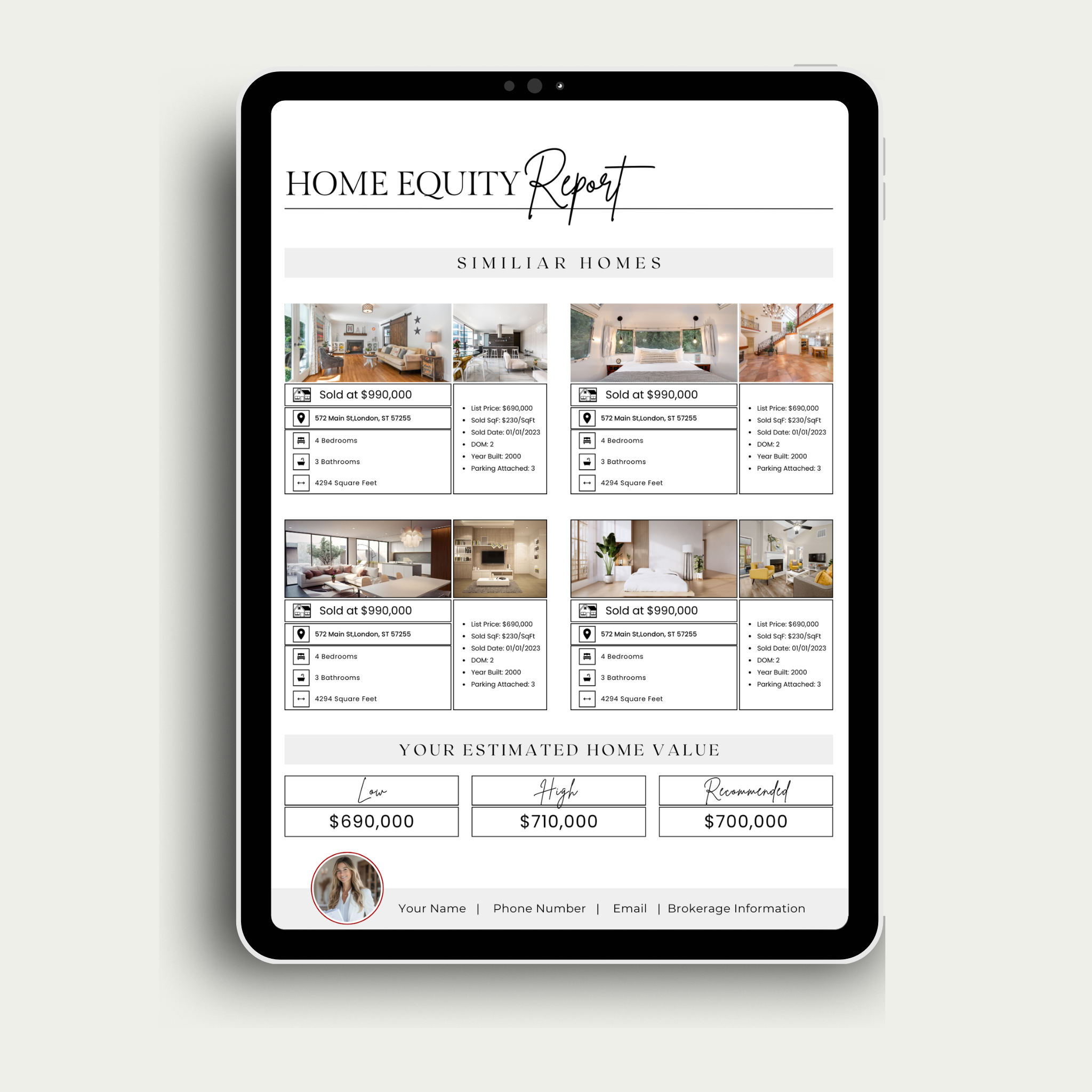 Home Equity Report One Pager