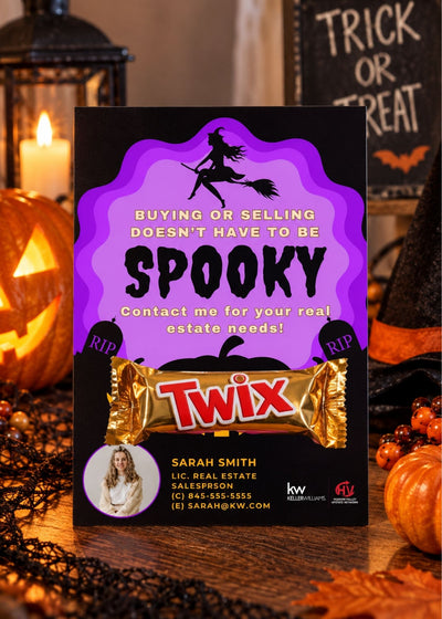Halloween Handout Cards with Candy — Set of 50 (Customized)