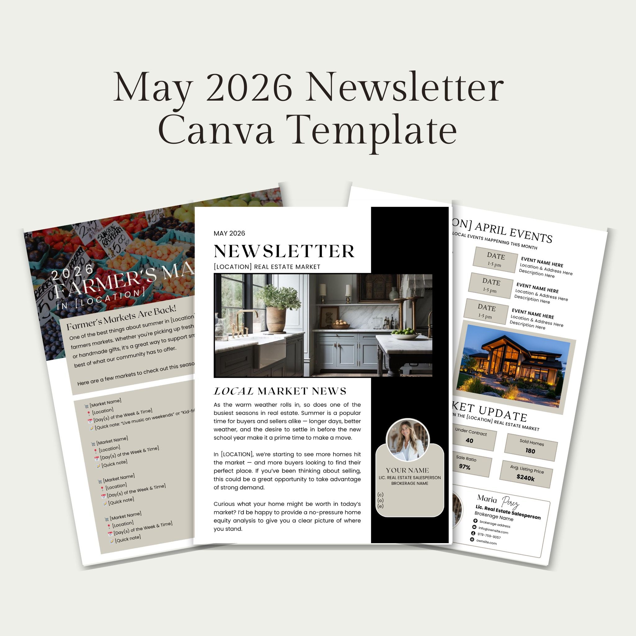 Newsletter Canva Template (May)