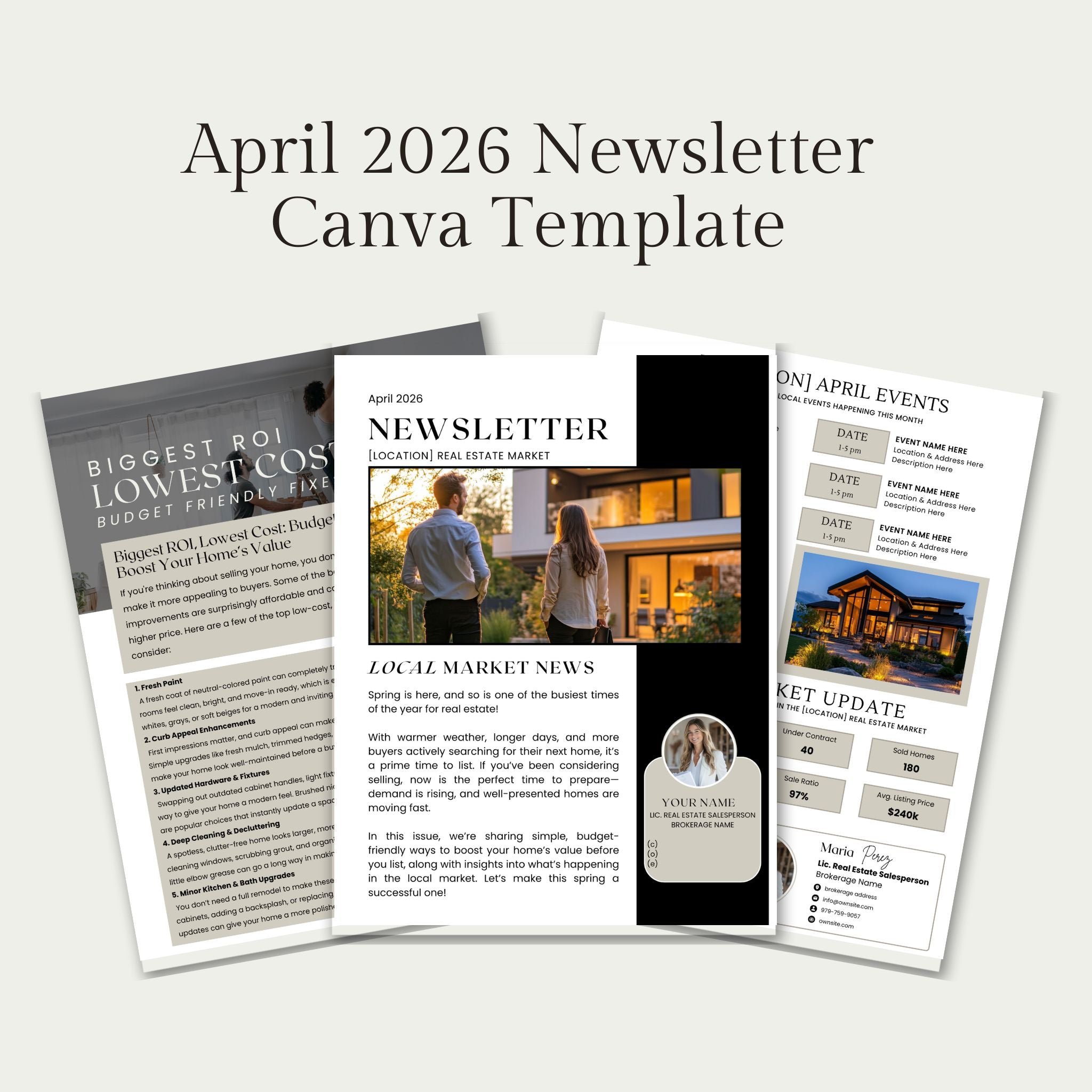 Newsletter Canva Template (April)